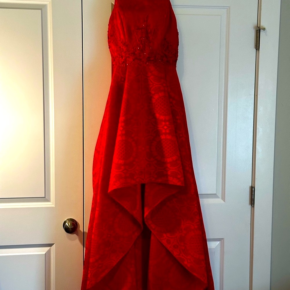 Temptations Red High Low Dress